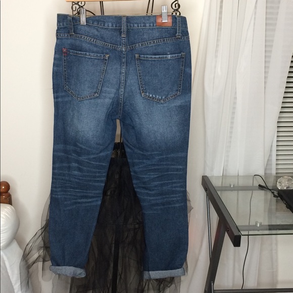 Custom snakeskin sequins distress denim jeans - Picture 4 of 5